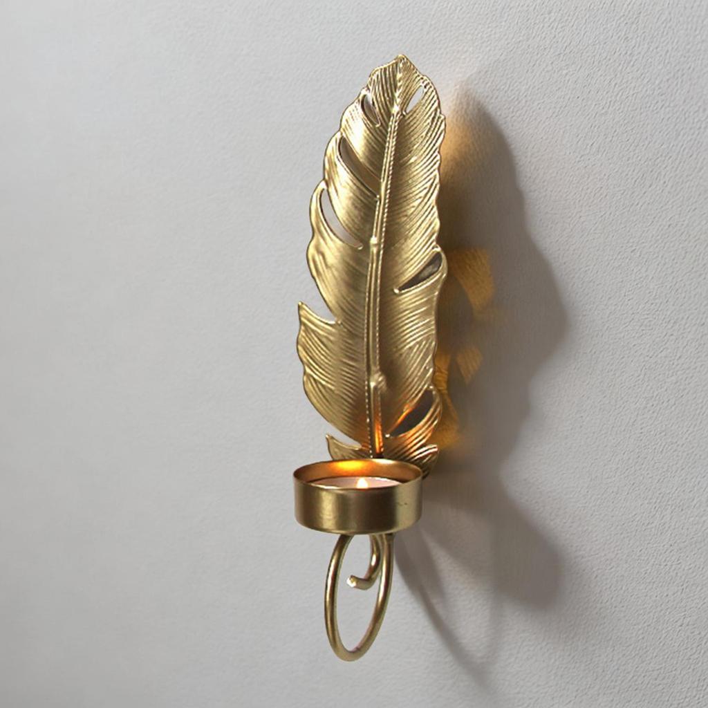 Leaf Shape Wall Candle Holder Farmhouse Metal Sconces Decorative Candle Sconces for Office Farmhouse Home Dining Room Decor