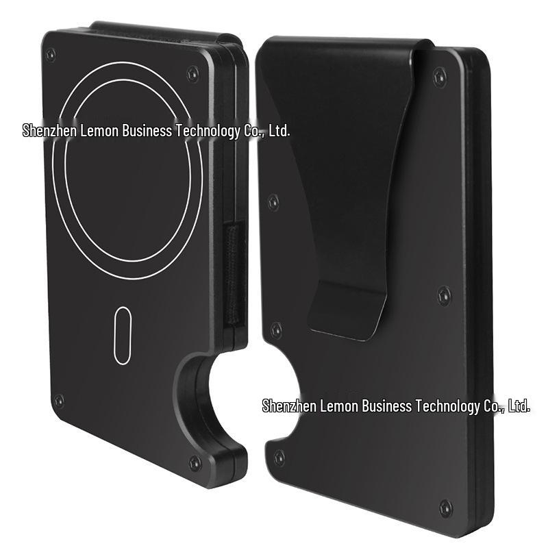 Apple MagSafe Compatible RFID Anti-Theft Metal Wallet with Strong Magnetic Card Holder