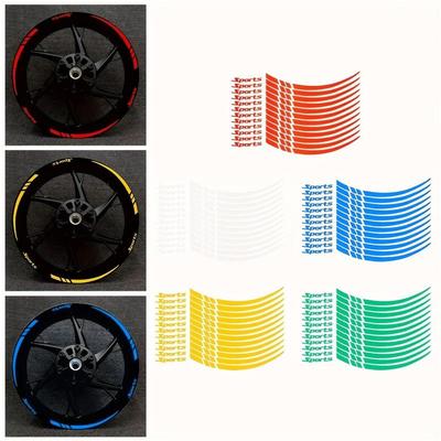 Universal Motorcycle Wheel Rim Stripe Wheel Decal Tape Sticker 18-21 Inch Sport Wheel Decals Road Bike Reflective Sticker