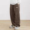 Men's Japanese Style Wide-Leg Cargo Pants - Autumn/Winter Solid Color Fashion