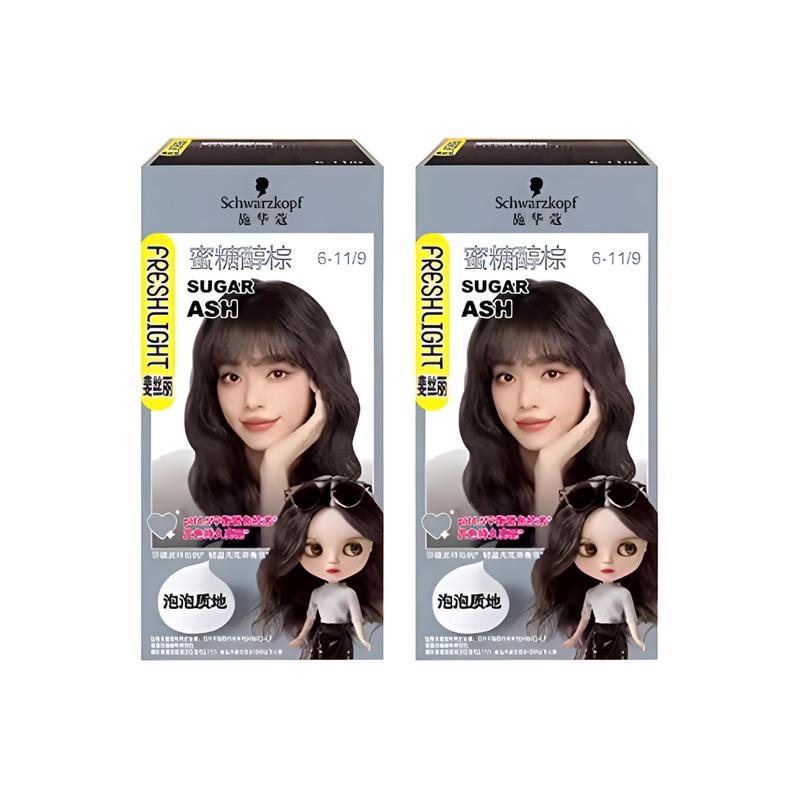 Schwarzkopf Feisili Bubble Hair Color Cream 2.0 *2 6-11/9 honey brown *2 коричневый