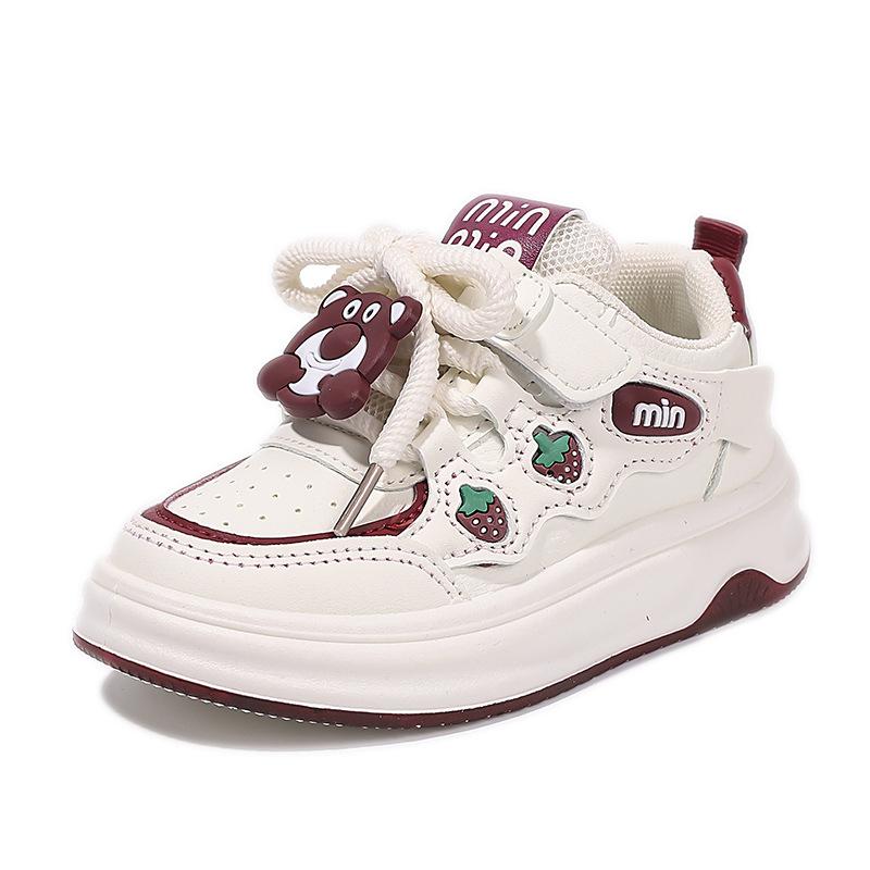 

Girls little white shoes 2025 spring and autumn new children s cartoon board shoes middle and older children s fashion students breathable casual shoe 27-31 yards 5 pairs in one hand бордовий