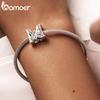 bamoer Funny 925 Silver DIY Letter Alphabet Metal Beads fit for Silver 925 Bracelet Heart Pattern Charms DIY