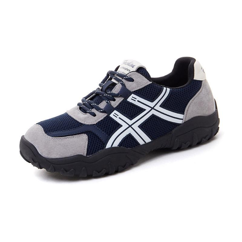 

Leather women s autumn new mesh breathable sports casual shoes versatile fashion thick sole 40 синій