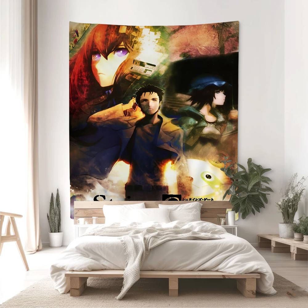 Steins Gate Anime Tapestry Wall Hanging Decoration Household Wall Hanging Home Decor