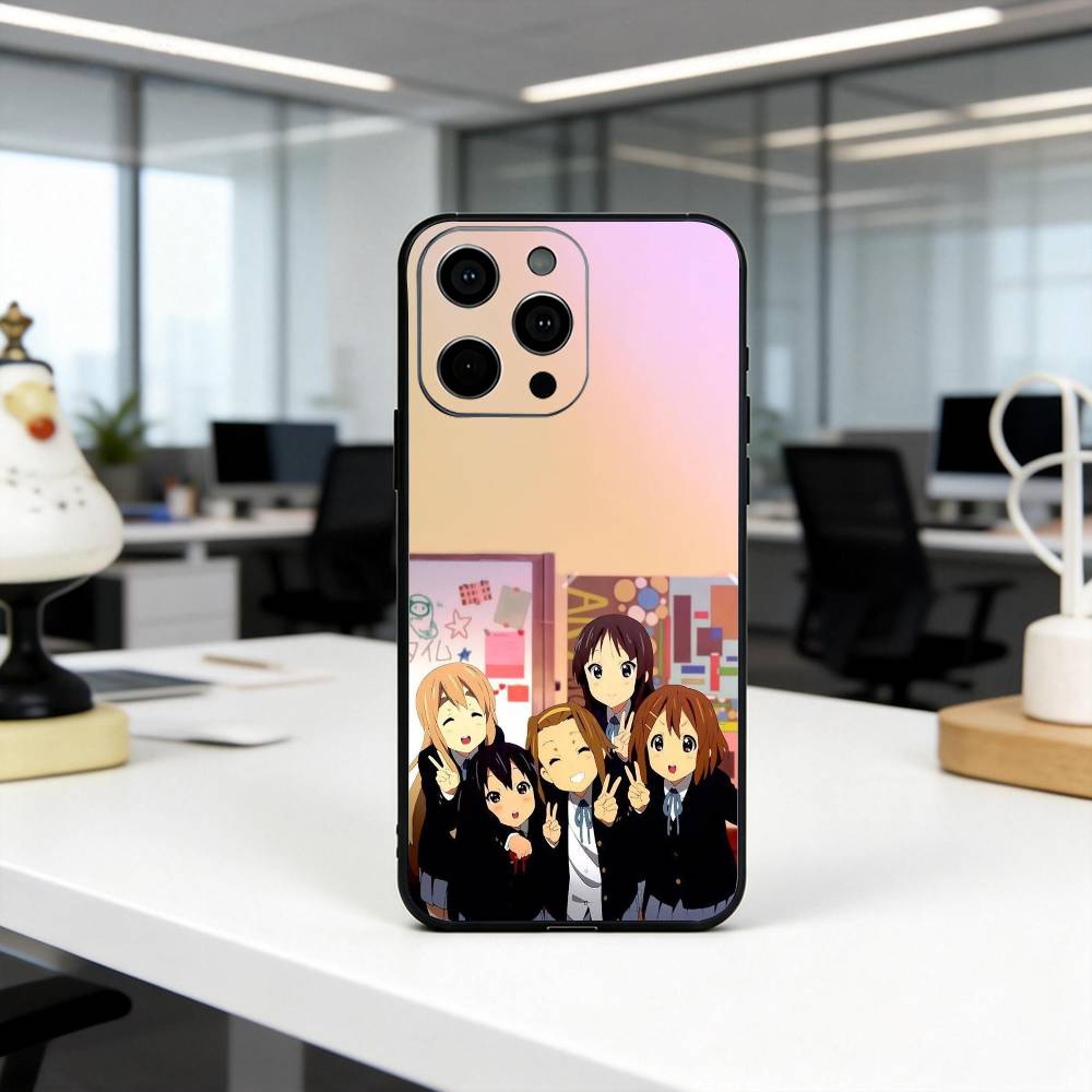 K-K-ON Musikband Mädchen Handyhülle Silikon Weich Für IPhone 17 16 15 14 13 12 11 X XR Plus Pro Max Plus