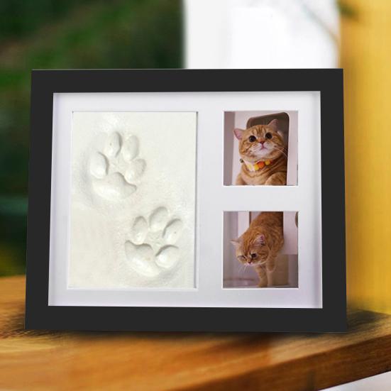 Baby Handprint Footprint Photo Frame with Ink Pad Newborn Infant Girls Boys Hand Foot Print Impression Picture Frame New Mom Keepsake Gift