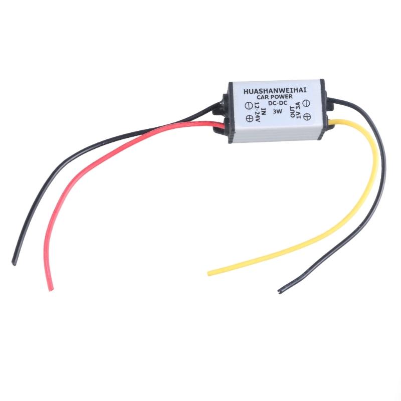 Waterproof Buckk Converters 12~24V to 1/2/6/7/8/9V 3A Powers Supply Converters Module for Car LED Dispaly, Motor
