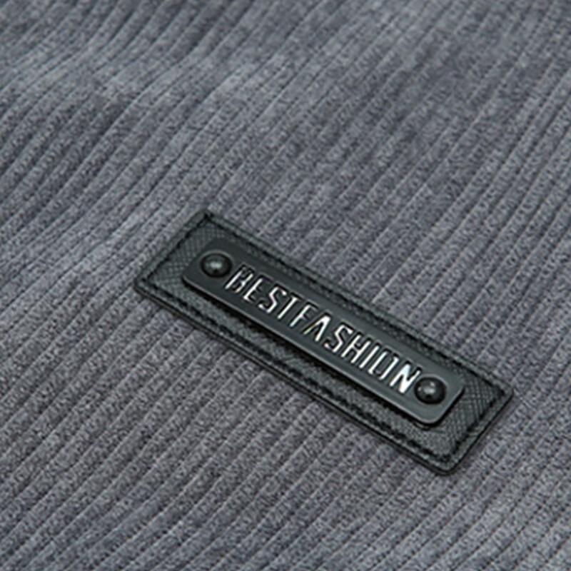 Maoren Men's Trendy Corduroy Stand Collar Jacket