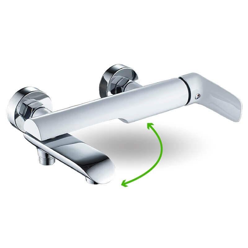 Shower Column with Alea White Chrome Faucet
