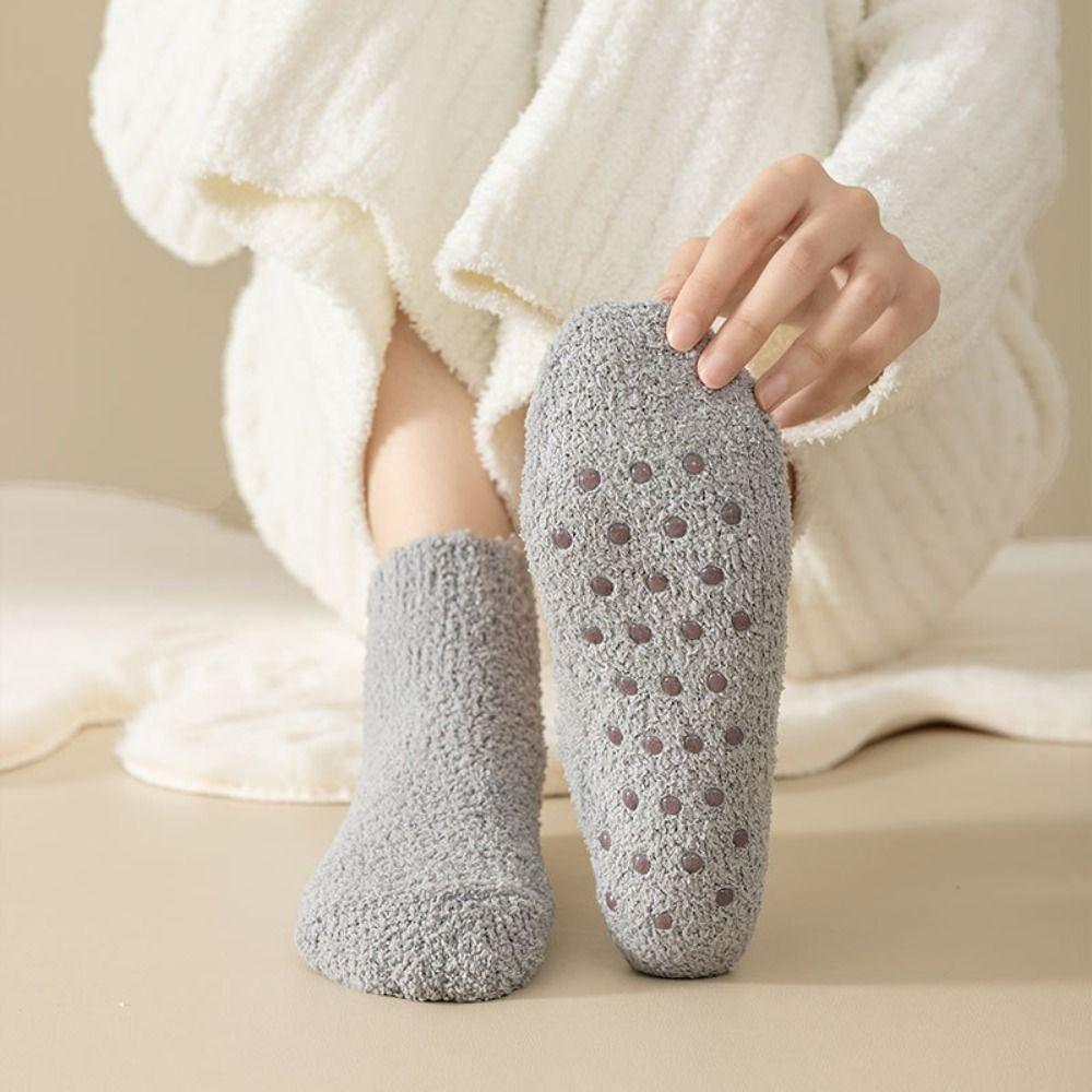 Winter Coral Velvet Socks Warm Floor Socks Sleep Socks Cotton Socks  Women