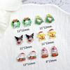 60 New Mini Cute Mixed Christmas Cartoon Animal Series Resin Flat Back Diy Nail Decoration Accessories Holiday Gift A135