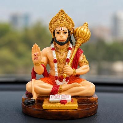 Hanuman Idol for Car Dashboard | Hanuman Murti | Home, Office Desk Gift for New Car | Diwali, Hanuman Jayanti, Pooja