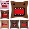 Cute For D-Domo Kun Faces Pillow Covers Cartoon Sofa Decorative Home Double-sided Printing Short Plush Cute Cushion Cover
