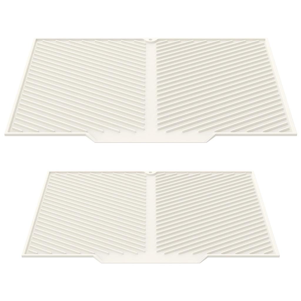 Kitchen Dish Drying Silicone Mat Raised Stripes Outlet Design Countertop Sink Draining Pad Non-slip Tableware Insulating Mat
