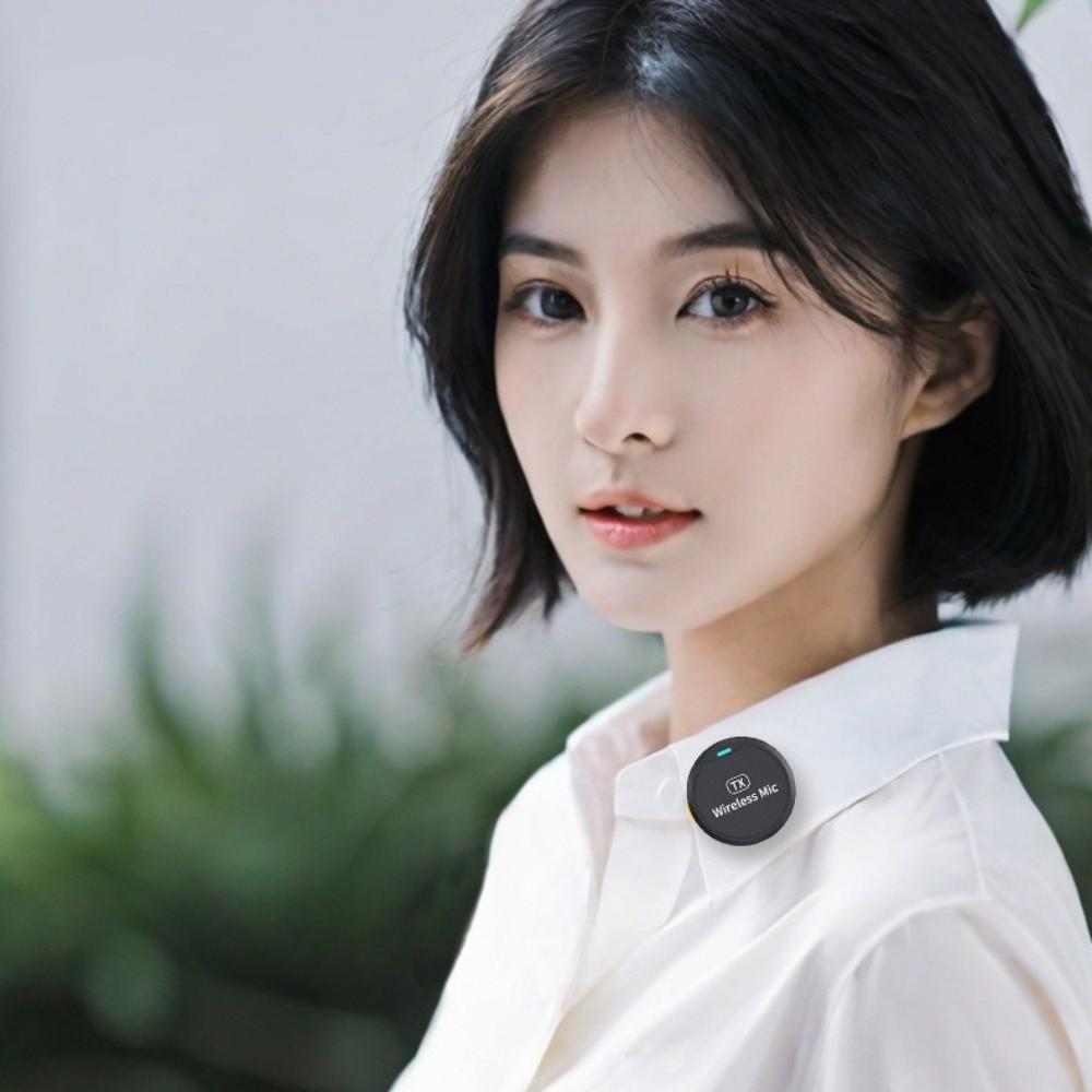 2 In 1 Lavalier Microphone Magnetic Attraction Wireless Lavalier Mic  Smartphone/Laptop/Tablet