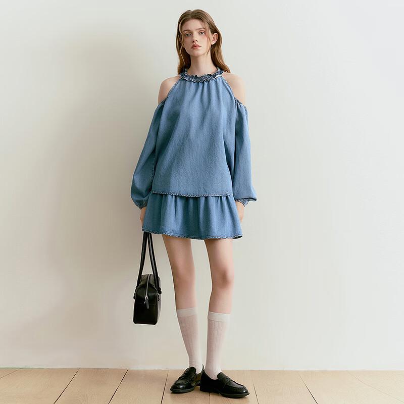Ledin Resort Style Halter-Neck Off-Shoulder Chiffon Top