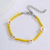 Women S Colorful Beaded Daisy Necklace European Fashion Style