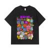 275 GSM Washed T-shirts 100% Cotton One Piece V52 Devil Fruits Print Unisex Heavy Cotton T Shirt