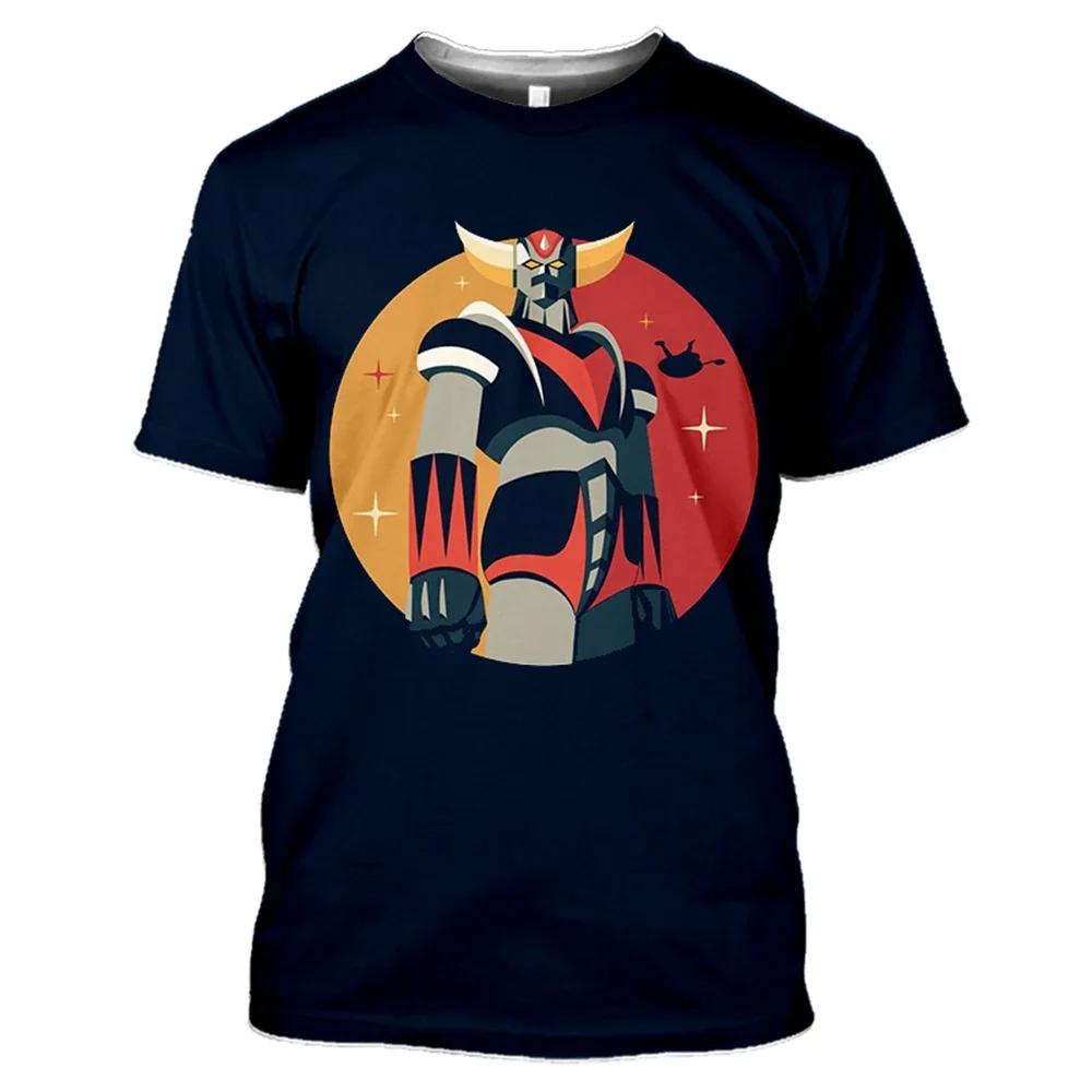 Boys New Anime Goldorak 3D Print Breathable Short Sleeved T-shirts UFO Robot Grendizer Boys Casual Streetwear Top Clothes