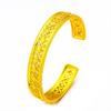 Vietnam Sand Gold Women's Open Leaf Rhombus Bracelet