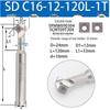 45° CNC Insertable Inner/Outer Chamfer Tool with Up/Down Back-Reaming Holder
