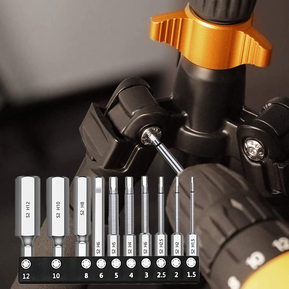 Bestgle Screwdriver Bit Hex Wrench Hex Hex Bit 60mm Hex Precision Magnetic Torx Screwdriver Repair Hexagon Bit Holder for Screw Tightening Impact and
