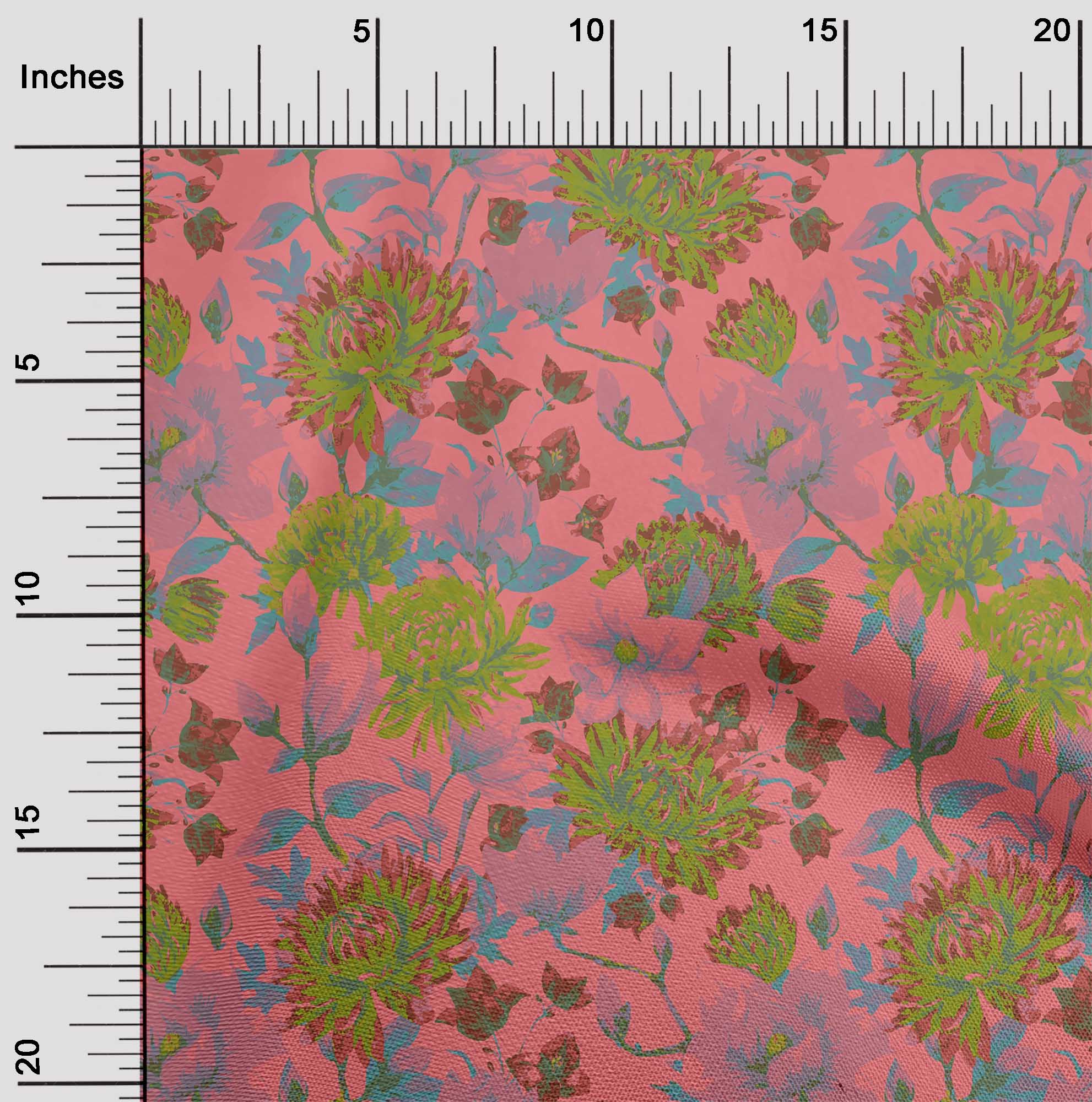 

oneOone Cotton Flex Light Green Fabric Leaves & Floral Artistic Dress Material Fabric Print Fabric By The Yard 40 Inch 42 Inch Wide - Viscose Chiffon чирок синього кольору