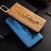 For XIAOMI Mi 15 Ultra 15Ultra 5G Flip Case 3D Crocodile Head Magnetic Cover Cowhide Genuine Leather Card Pocket Wallet Covers