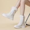 White Snow Boots Women's New Winter Warm Thick-soled Piled Thickened Short Boots Plush Thin Non-slip Cotton Boots
