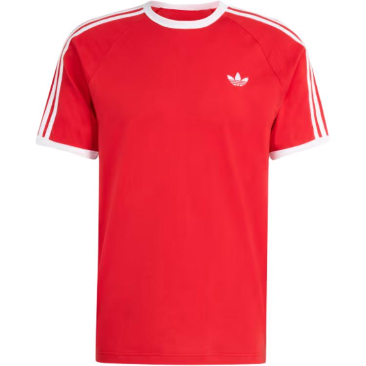 Adidas Originals T Shirts Men s Red Crew Neck KE3535 L