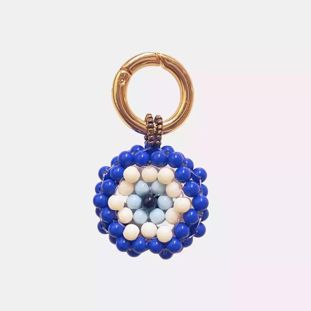 18K Gold Fruit-Inspired Apple & Watermelon Pendant with DIY Colored Beads and Lemon Design.