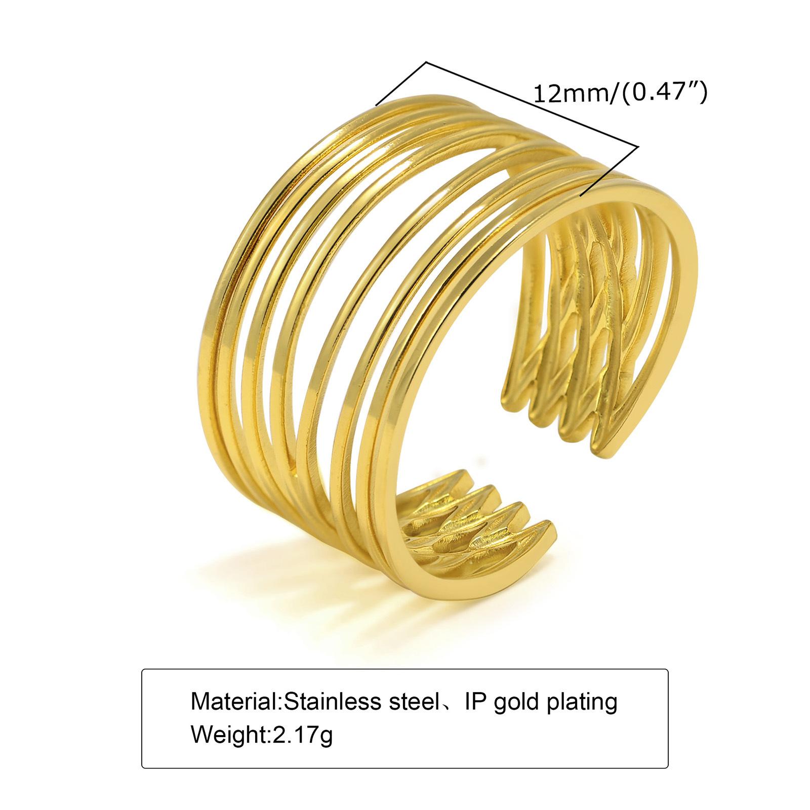 

Vnox Aesthetic Geometric Rings For Women,Stainless Steel Smooth Adjustable Open Finger Ring,Elegant Jewelry Wedding Gifts