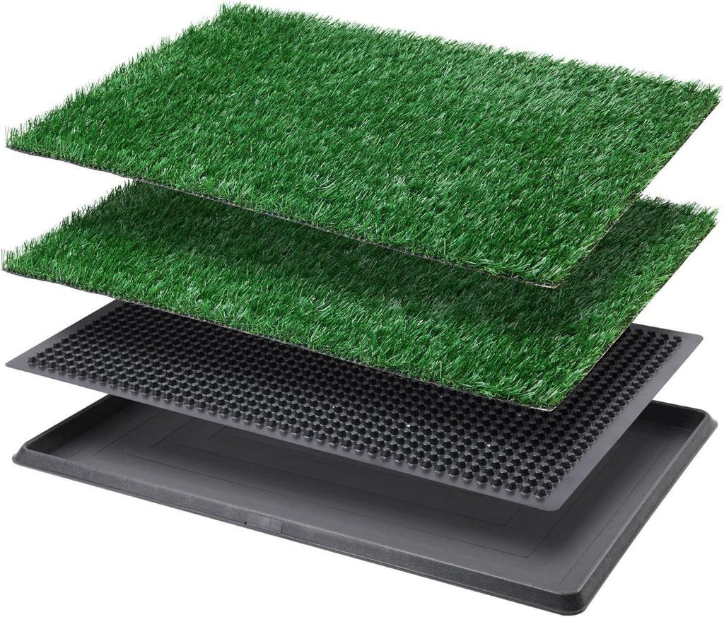 Indoor Dog Toilet Grass Mat with Replaceable Waterproof Urine Pad