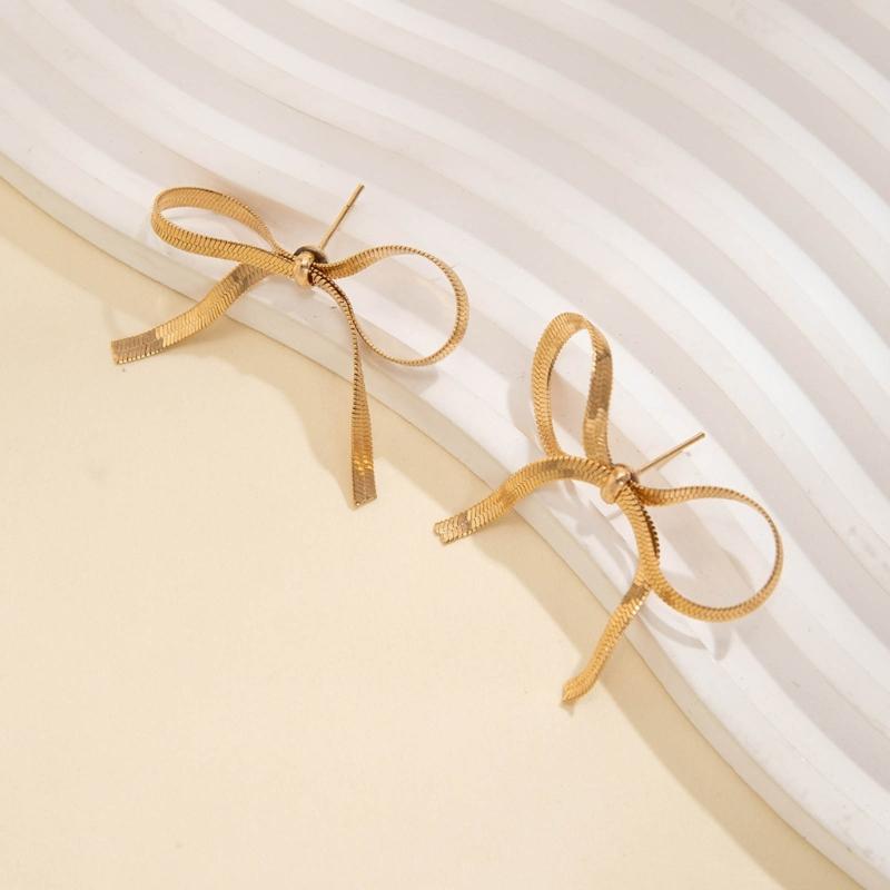 Bowknot Ear Studs Fashion Bowknot Earrings Trendy Jewelry Alloy Material Ear Pendants for Fashion Forward Individuals