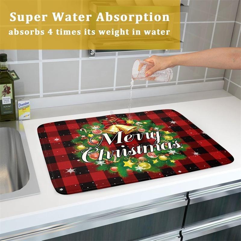 

Super Water Absorption Sunflower Mat Antiskid Quick Dry Kitchen Counter Drain Mat Water Weight Absorbent Floor Pad 20x30cm