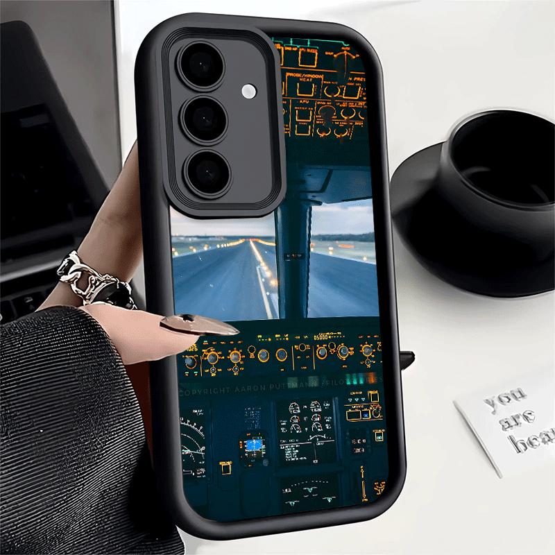 

Phone Case for Samsung Galaxy S26 S25 Ultra S24 FE Aviation Aeroplane Pilot Cockpit Shell S23 Plus S22 + S21 S20 5G Soft Silicon Samsung S26 Plus