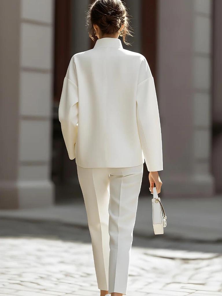 European & American Urban Commute Fashion: New Style Pocket Top and Pants Set 2026