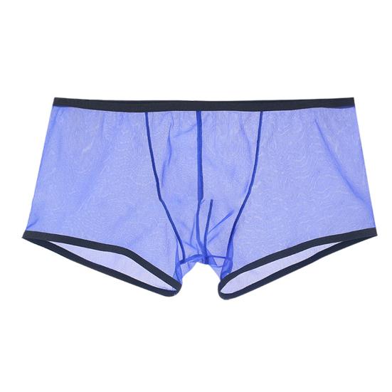 Herren Slips U Konvex Farbpassend Dehnbar Niedrige Taille Mesh Durchsichtig Unterhosen Unterwäsche zum Schlafen