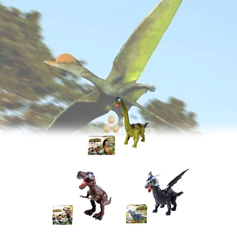 Dinosaur Plastic Kids Toy Led Lighting Walking Ability Sensory Growth Emotional