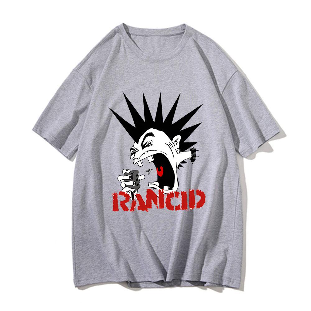 Funko Pop Punk Rancid Microphone Men Graphic Printing Tee-shirt Short Sleeve O-neck Female Male Tshirts Cotton Gift Idea Clothes