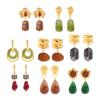Modern Asymmetric Design Earrings With Stainless Steel Posts Sturdy Resin Fashion Drop Ear Studs Accessories