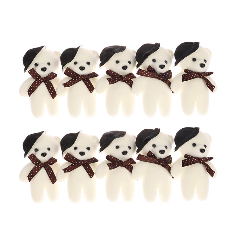 10pcs/set Plush Animal Mini Bear Flower Bouquet Foam Bear Cartoon Bouquet Doll  Girl Birthday Gift