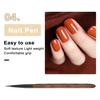 Sandalwood Nail Art Pen Create Stunning Floral Designs Eco-friendly Lightweight Body UV Manicure Pen