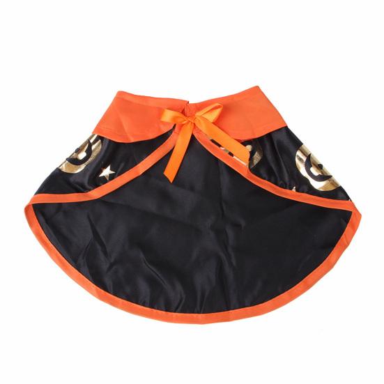Yangyizhi 1 Set Pet Halloween Costume, Cat Wizard Hat And Cape, Cute Pumpkin Print Apparel for Small Dogs Cats Festive Party Wear