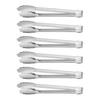 Kitchen Meal Tongs Set, Metal Food Handler with Ridged Grip for Bread, Steak, Home Cooking and Shared Dining, 6 Piece
