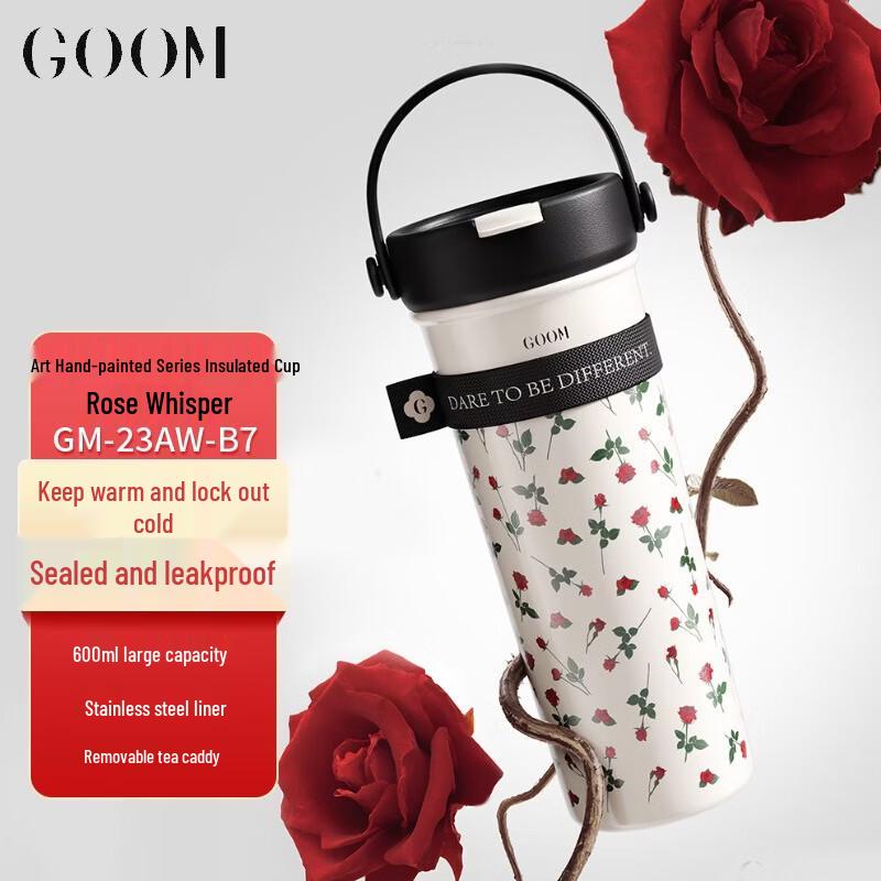 GOOM New Chinese Style Art Hand-painted Double-Drink Insulated Bottle
