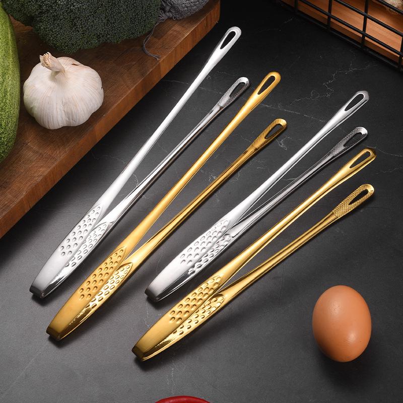 304 Stainless Steel Multi-Purpose Tongs: Perfect for BBQ, Sushi, Steak, and Bread.