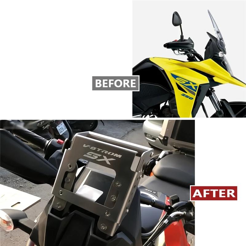 A03E-Motorcycle Accessories Lift Windshield Navigation Bracket GPS For SUZUKI V-STROM 250SX 250 SX   2024