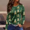 Womens's Fashion Casual Halloween Print V-neck Mid Length Pocket 3/4 Sleeve Top